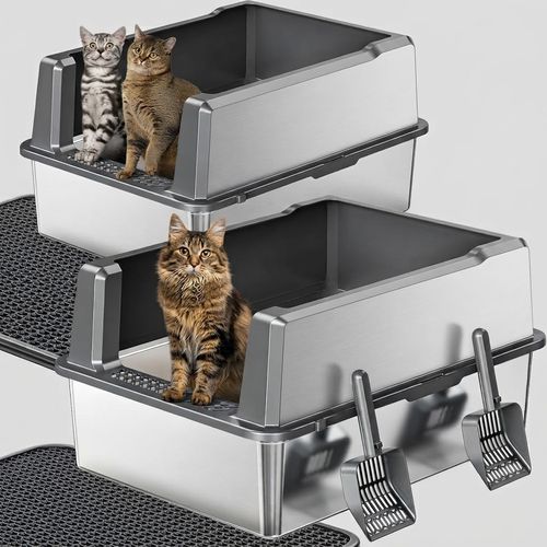 Pematar XXL Steel Litter Box, 26 x 18 x 12 in